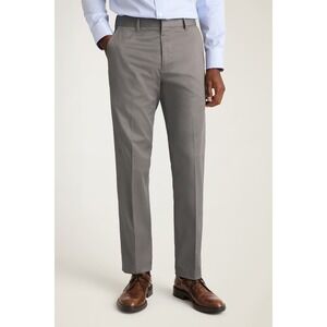 BONOBOS Weekend Warrior Gray Chino Pants Size 33x32 Cotton Flat Front Friday